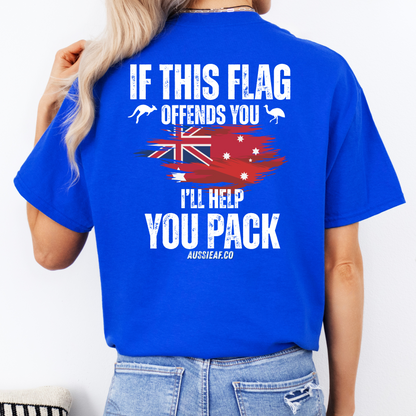 If This Flag Offends You Australian Federal Flag Unisex BACK Print Shirt