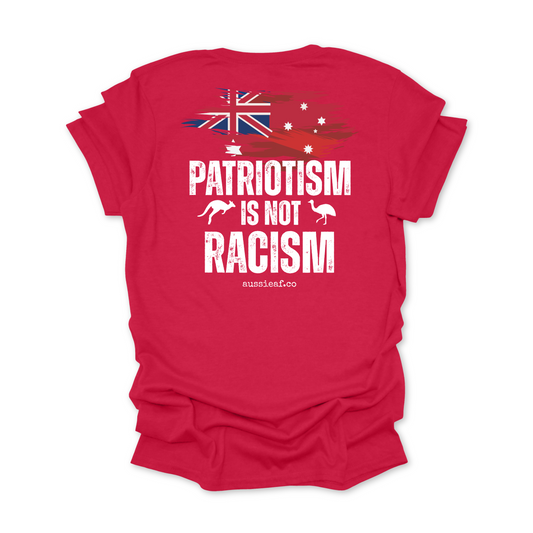 Patriotism is Not Racism Australian Federal Flag Unisex BACK Print Shirt