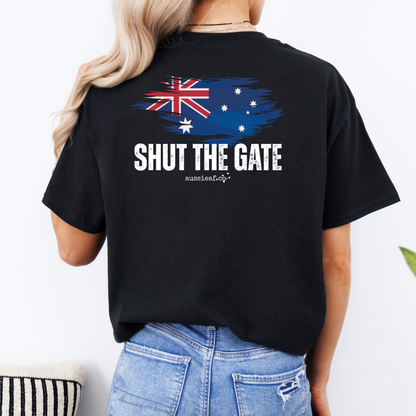 Shut the Gate Unisex BACK Print Shirt