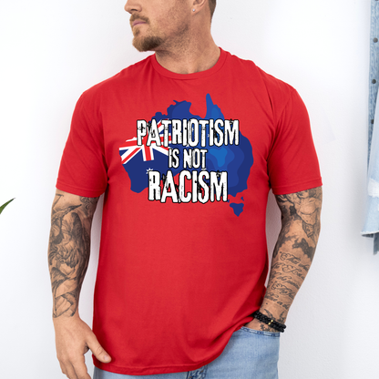 Patriotism is not Racism Australian Flag Unisex FRONT Print Shirt V3
