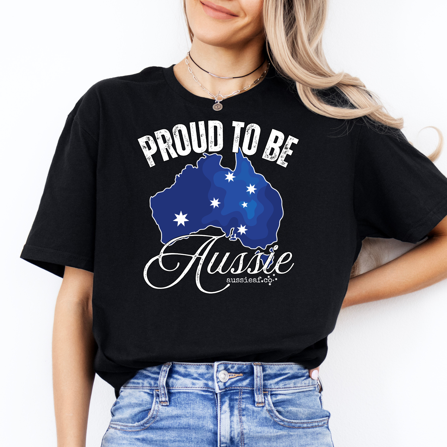 Proud to Be Aussie Southern Cross Australian Unisex FRONT Print Shirt