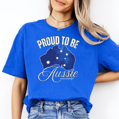 Proud to Be Aussie Southern Cross Australian Unisex FRONT Print Shirt