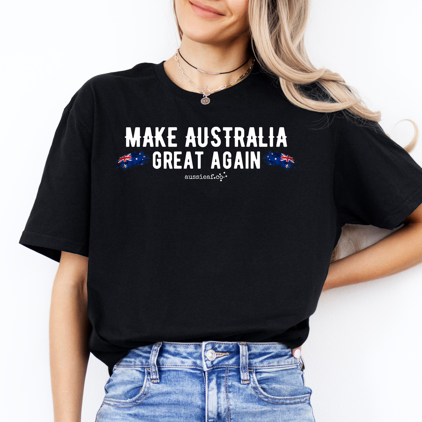 Make Australia Great Again Australian Flag Unisex FRONT Print Shirt