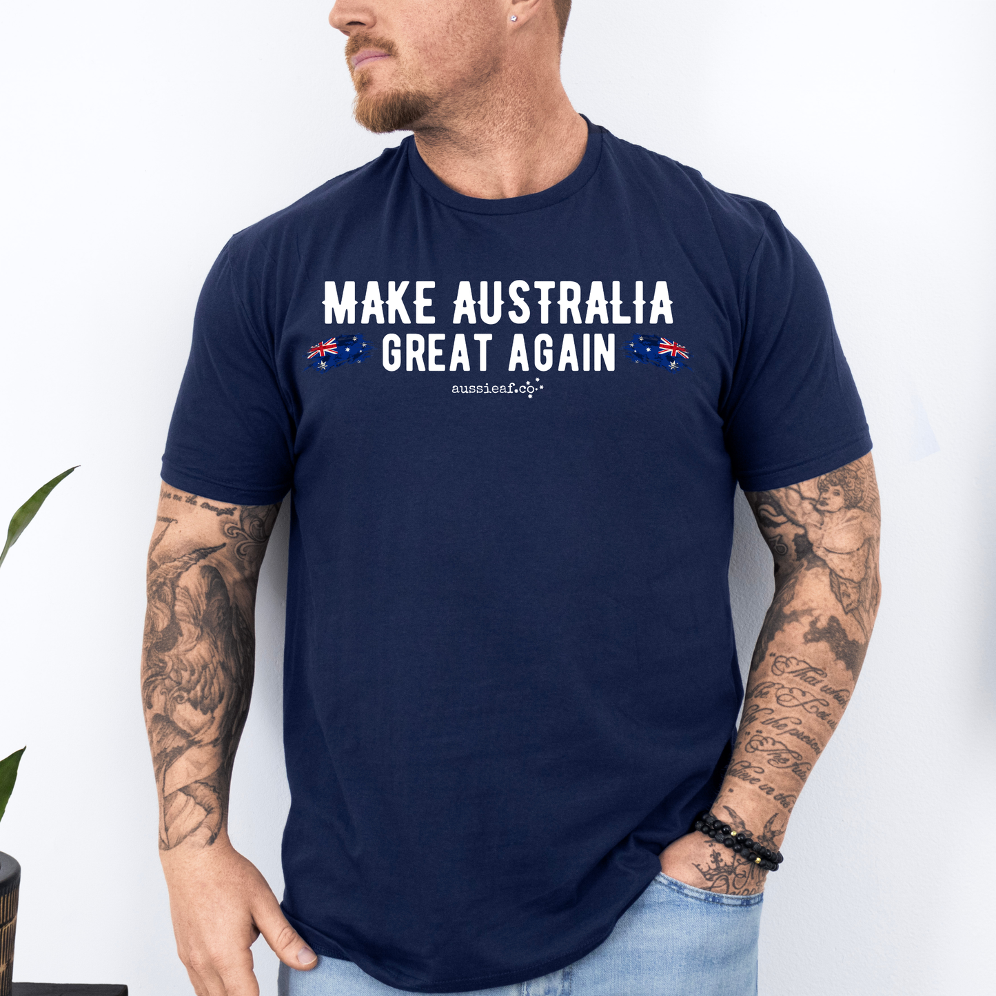 Make Australia Great Again Australian Flag Unisex FRONT Print Shirt