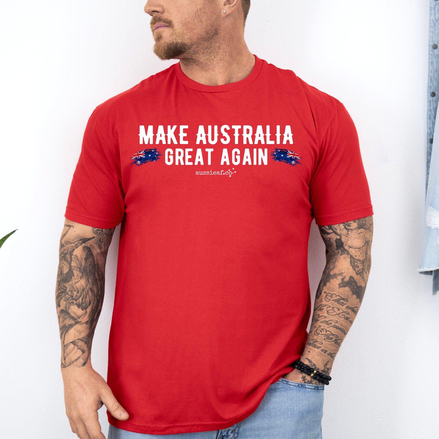 Make Australia Great Again Australian Flag Unisex FRONT Print Shirt
