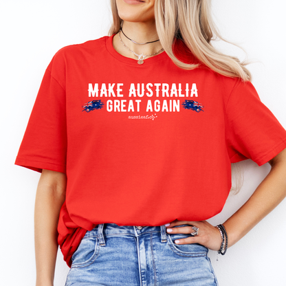 Make Australia Great Again Australian Flag Unisex FRONT Print Shirt