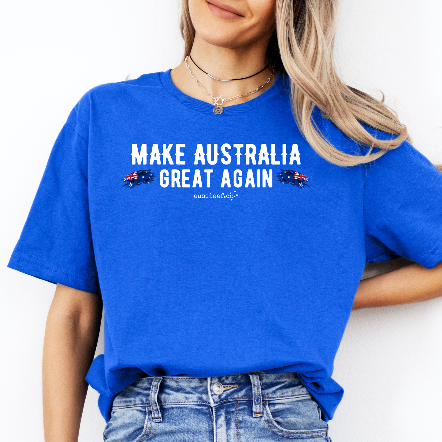 Make Australia Great Again Australian Flag Unisex FRONT Print Shirt