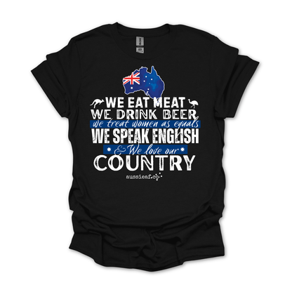 We Eat Meat Unisex FRONT Print Shirt