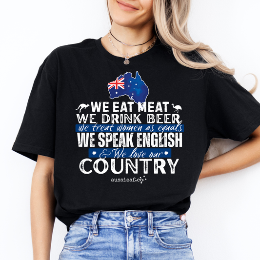 We Eat Meat Unisex FRONT Print Shirt