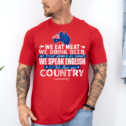 We Eat Meat Unisex FRONT Print Shirt