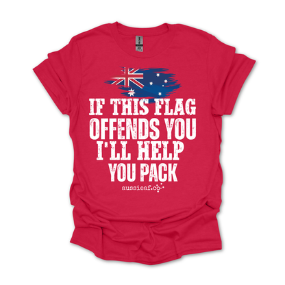 If This Flag Offends You Australian Flag Unisex FRONT Print Shirt