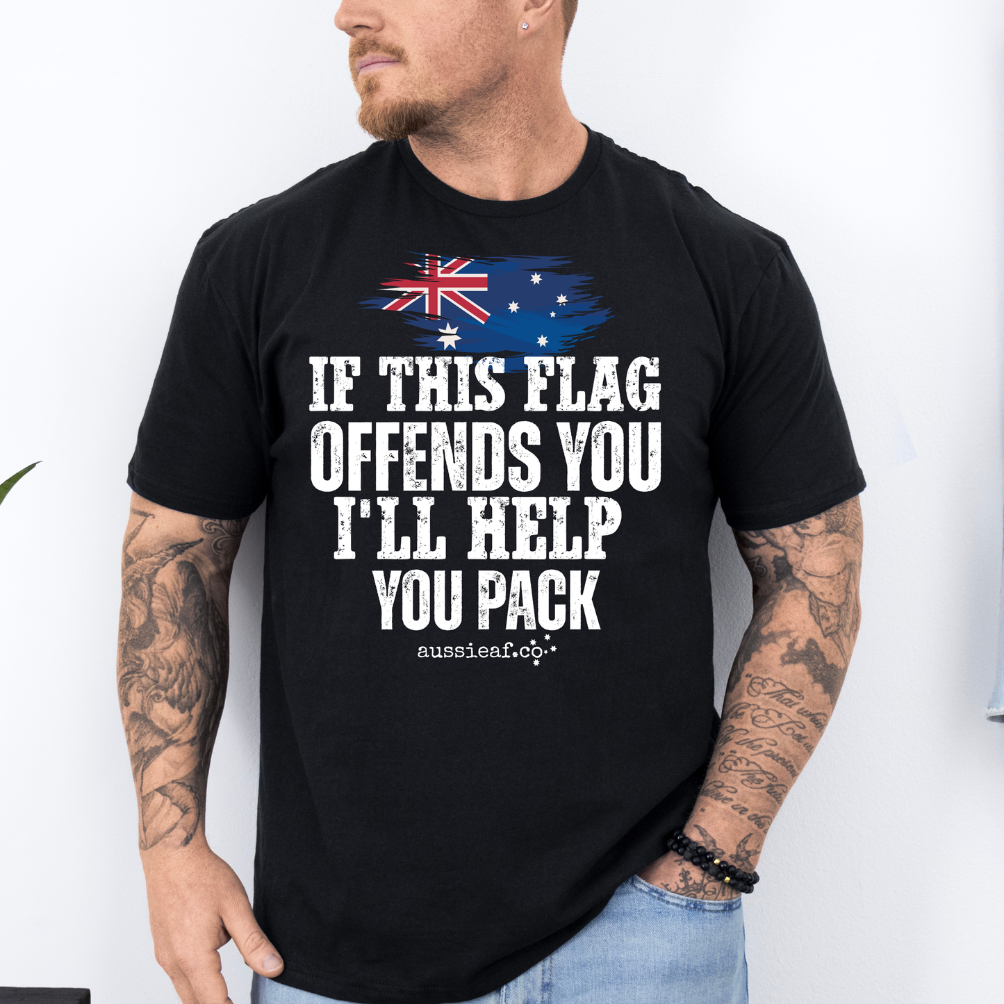 If This Flag Offends You Australian Flag Unisex FRONT Print Shirt