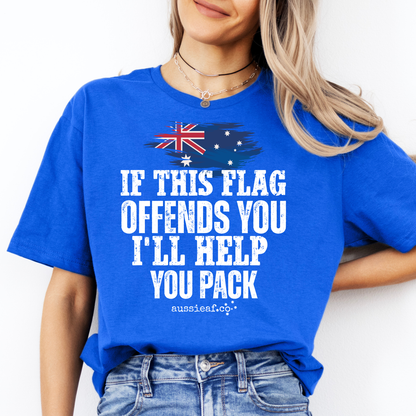 If This Flag Offends You Australian Flag Unisex FRONT Print Shirt