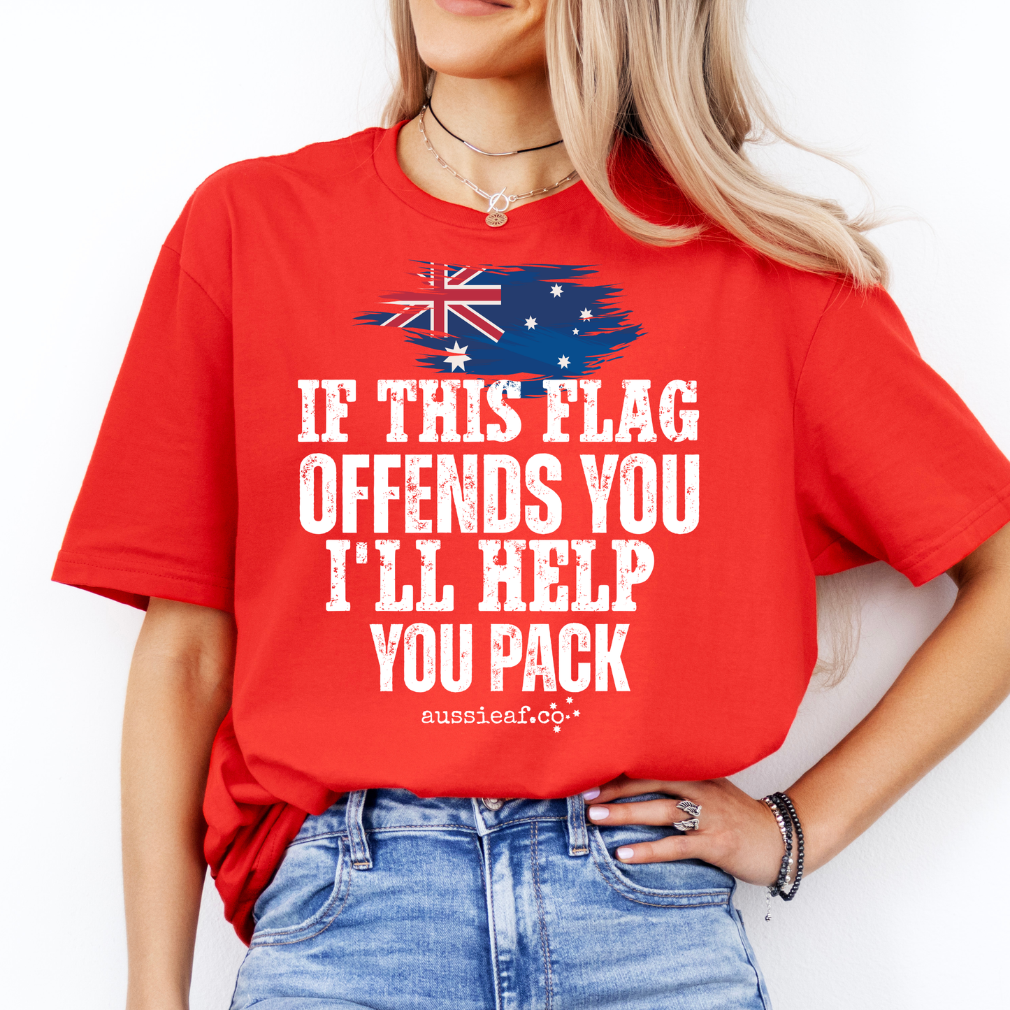If This Flag Offends You Australian Flag Unisex FRONT Print Shirt