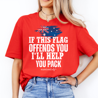 If This Flag Offends You Australian Flag Unisex FRONT Print Shirt