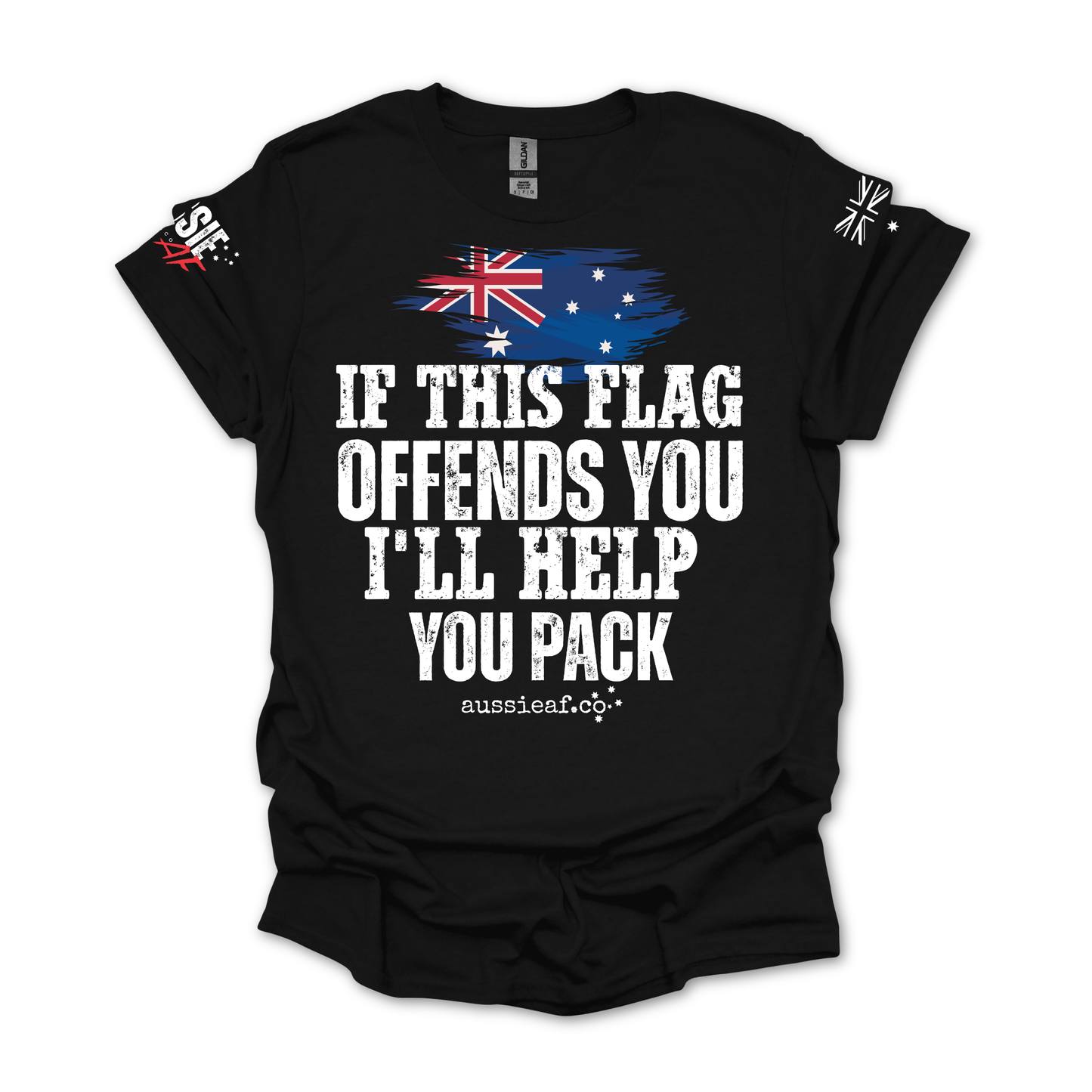 If This Flag Offends You I’ll Help You Pack Shirt - Aussie Flag T-Shirt | Patriotic Australia Tee | Proud Aussie Gift for Men & Women