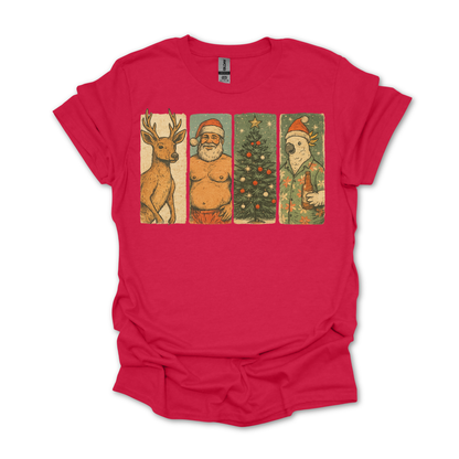 Vintage Aussie Christmas Tee | Kangaroo Santa Design