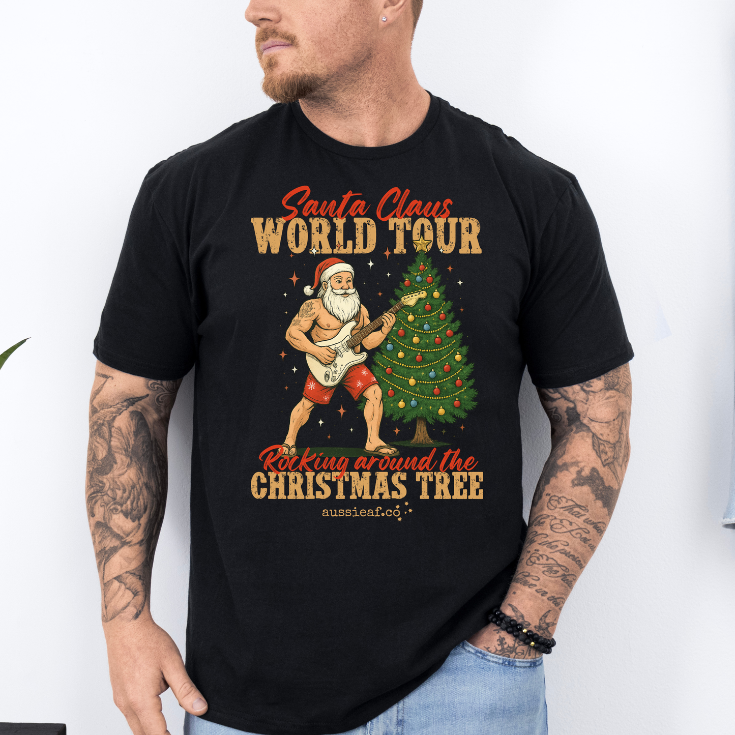 Santa World Tour Tee | Aussie Christmas Shirt