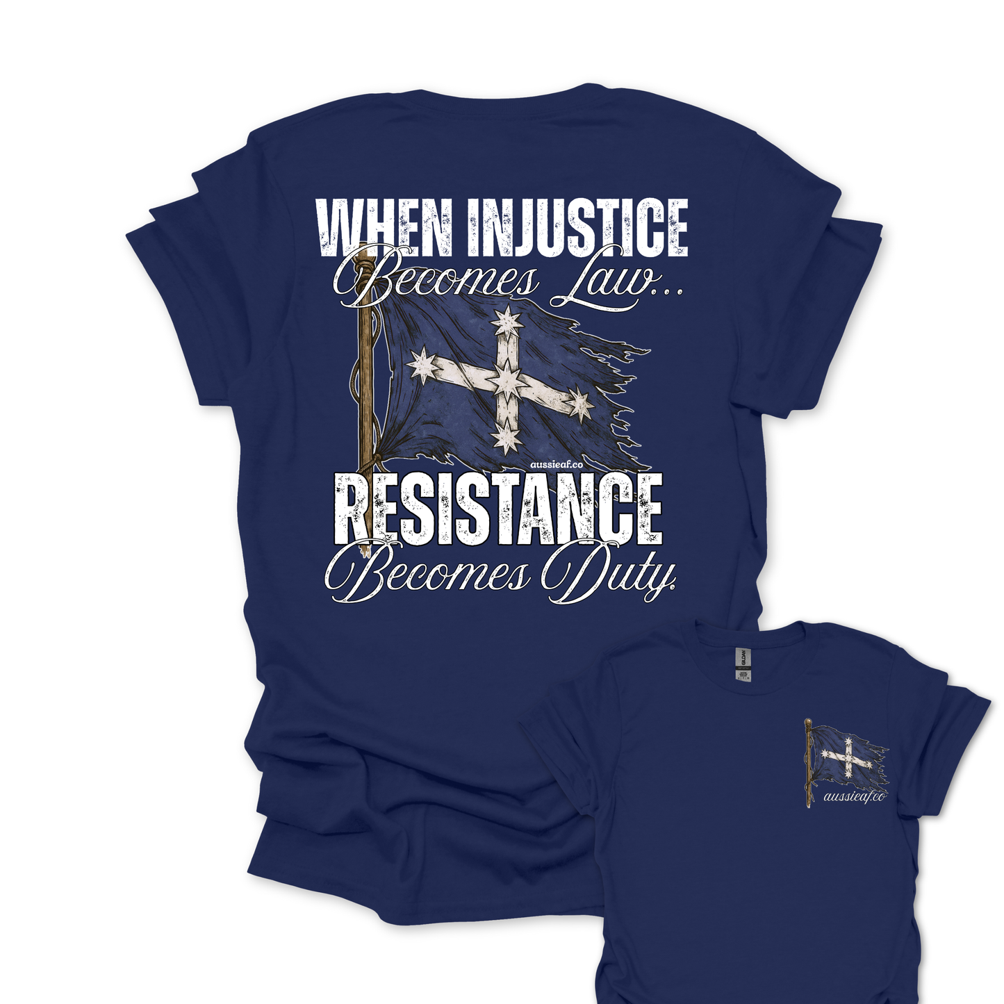 When Injustice Becomes Law Eureka Flag Shirt