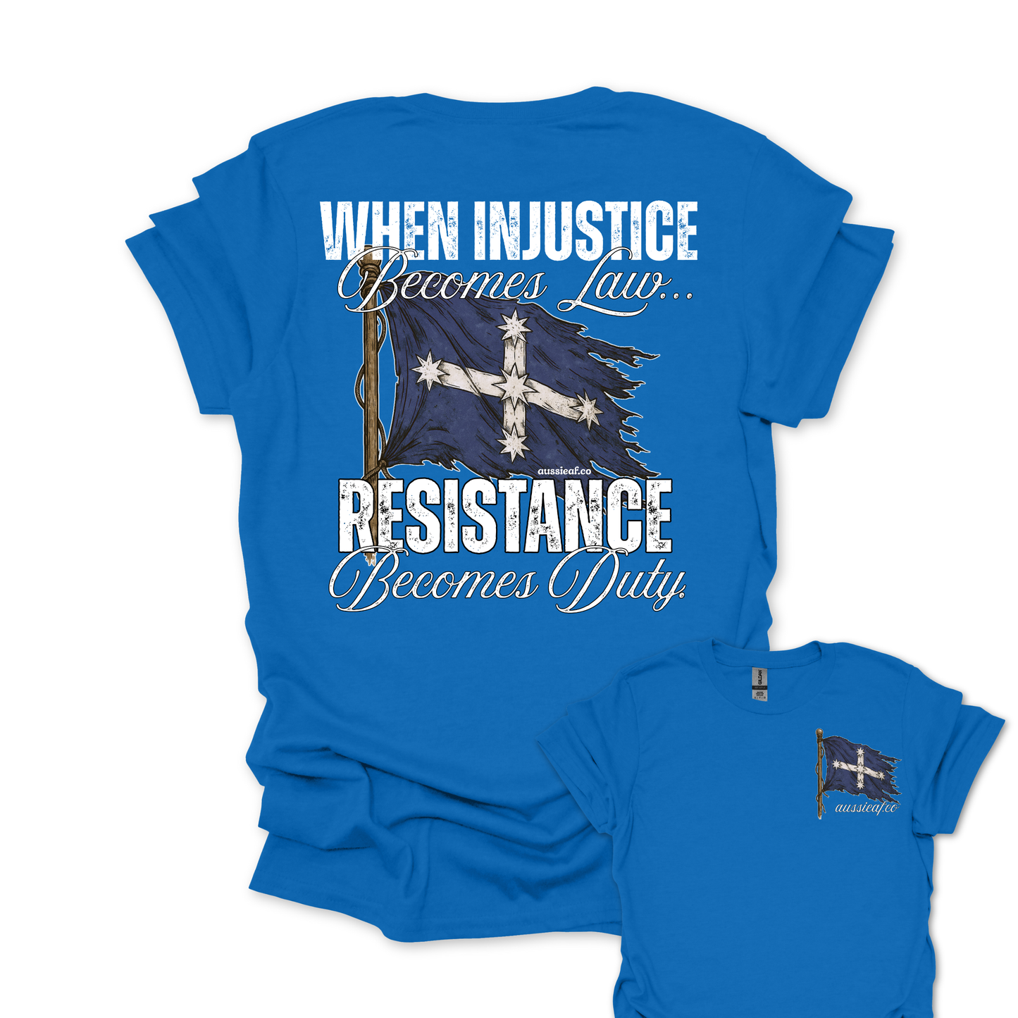 When Injustice Becomes Law Eureka Flag Shirt