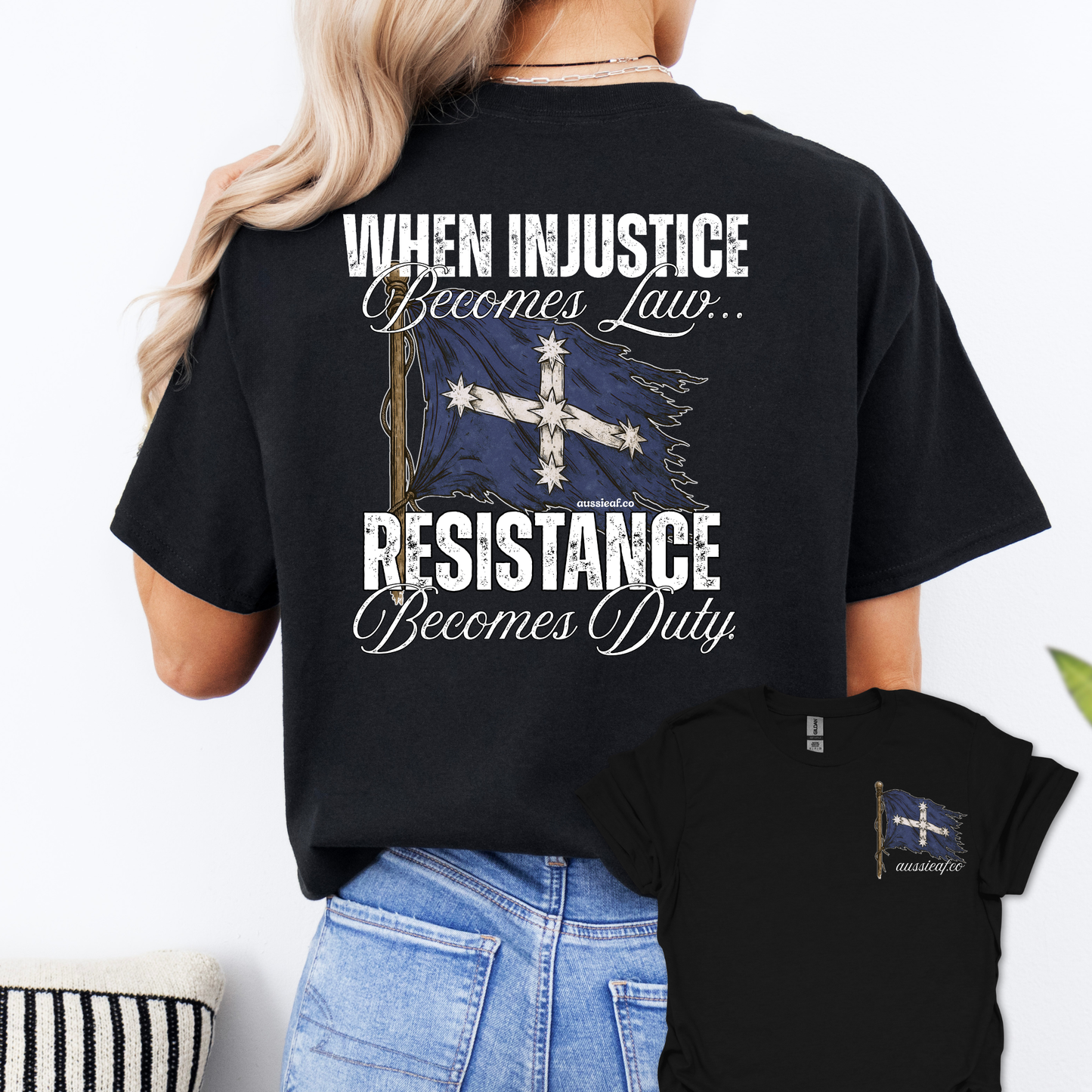 When Injustice Becomes Law Eureka Flag Shirt