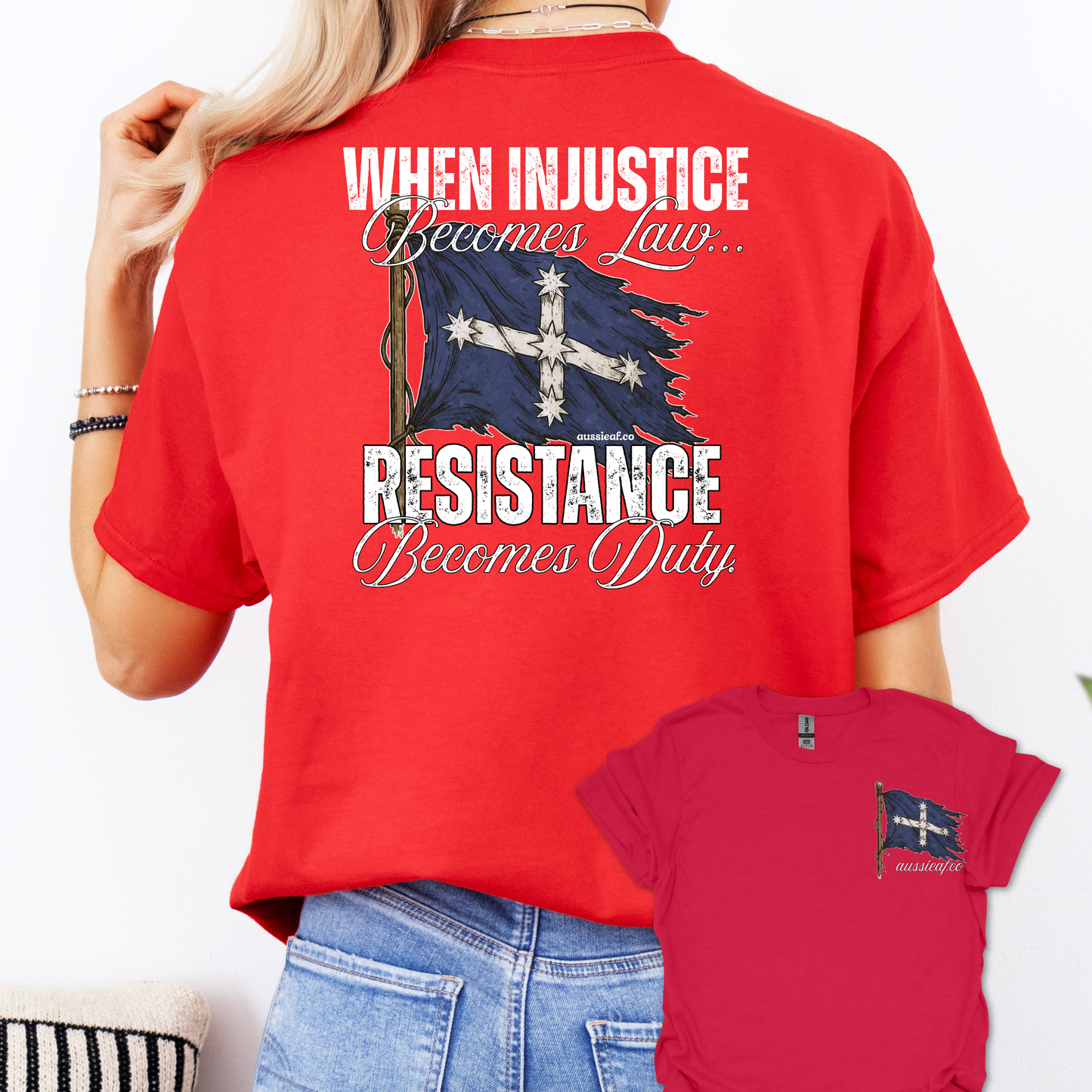 When Injustice Becomes Law Eureka Flag Shirt