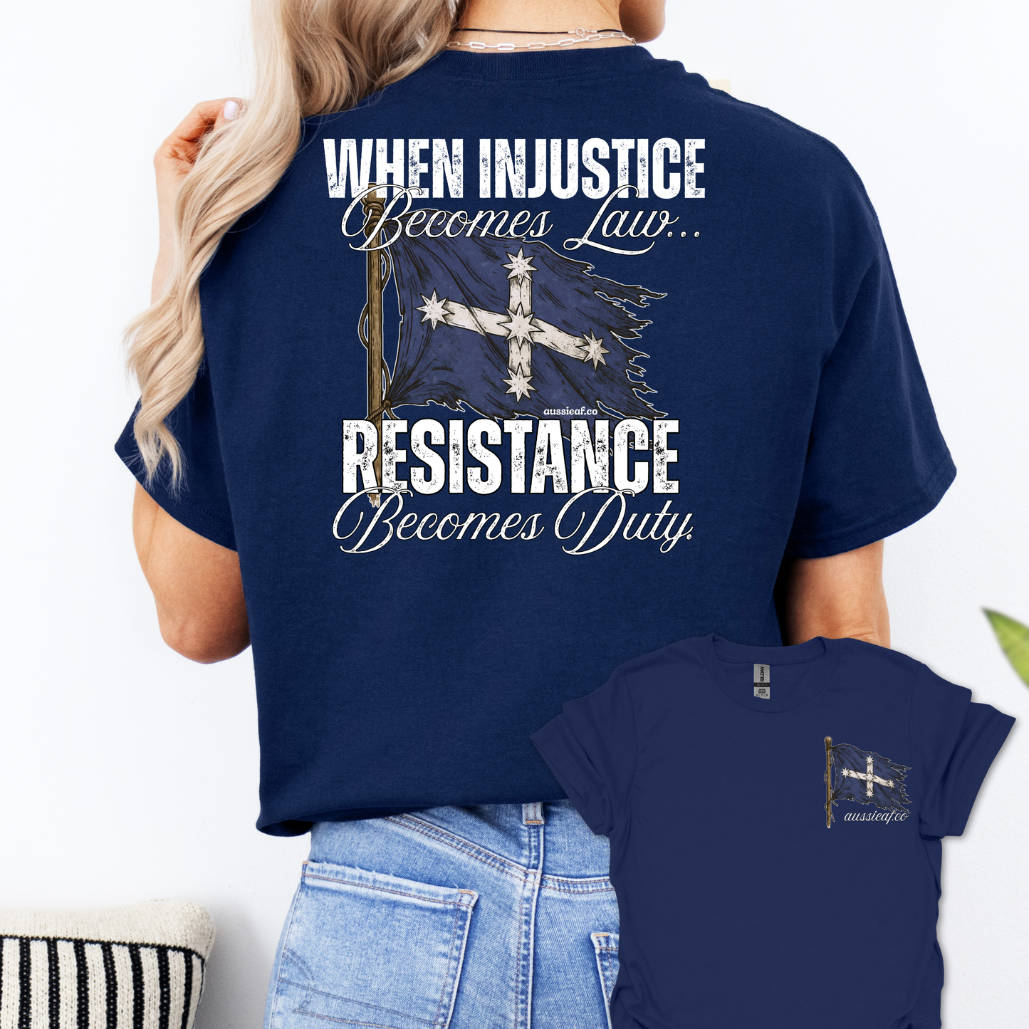 When Injustice Becomes Law Eureka Flag Shirt
