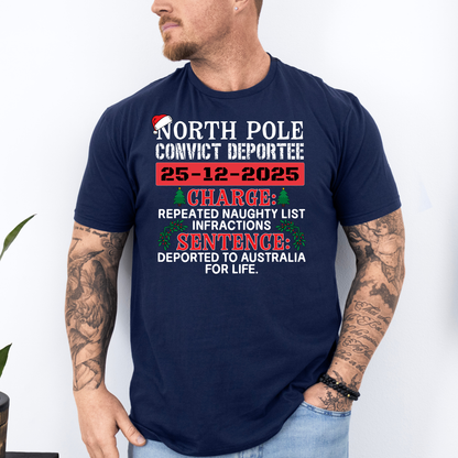 Northpole Convict Deportee Shirt | Funny Aussie Convict Christmas Shirt | AussieAF Clothing