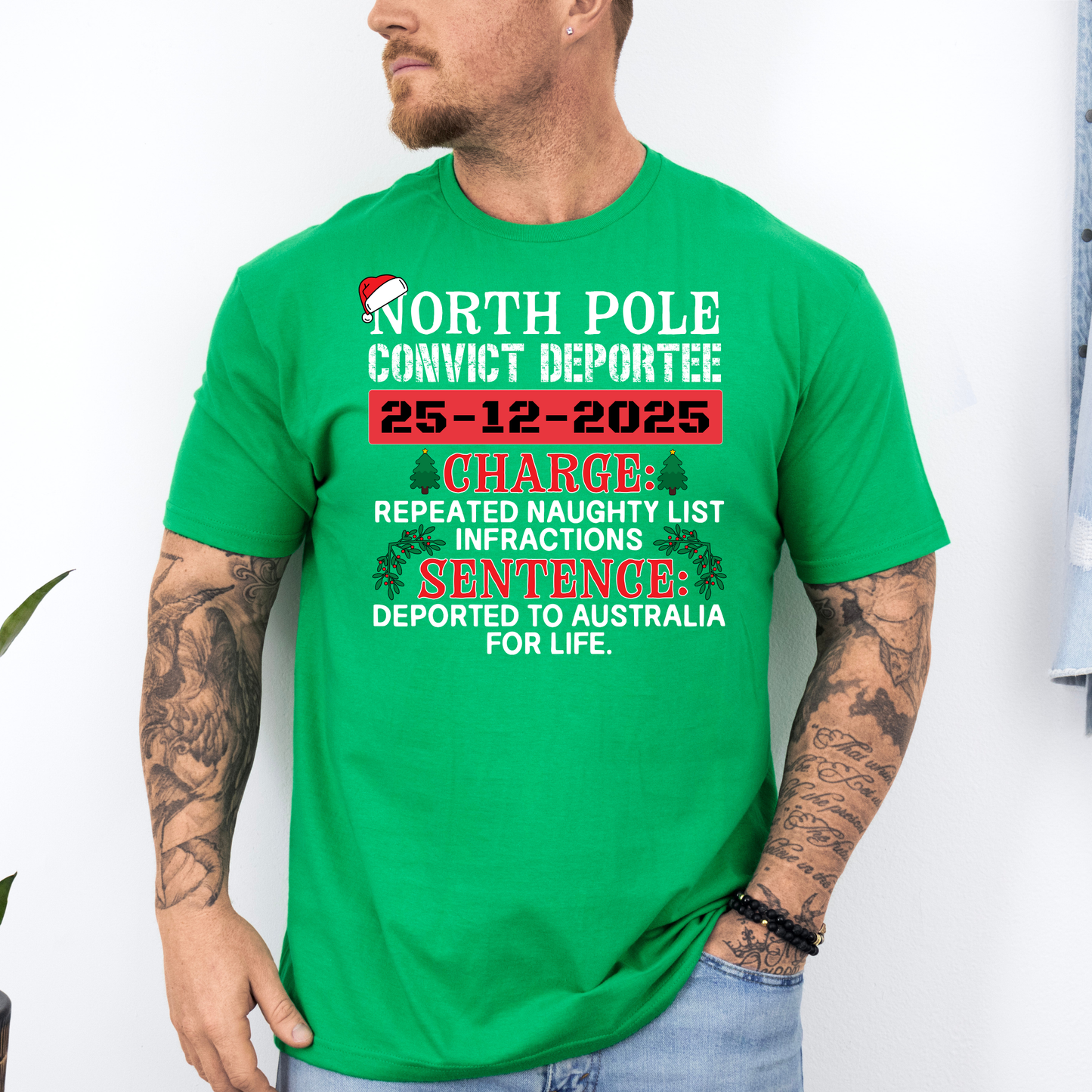 Northpole Convict Deportee Shirt | Funny Aussie Convict Christmas Shirt | AussieAF Clothing