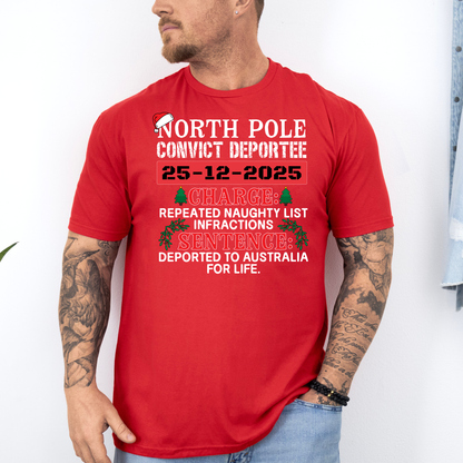 Northpole Convict Deportee Shirt | Funny Aussie Convict Christmas Shirt | AussieAF Clothing