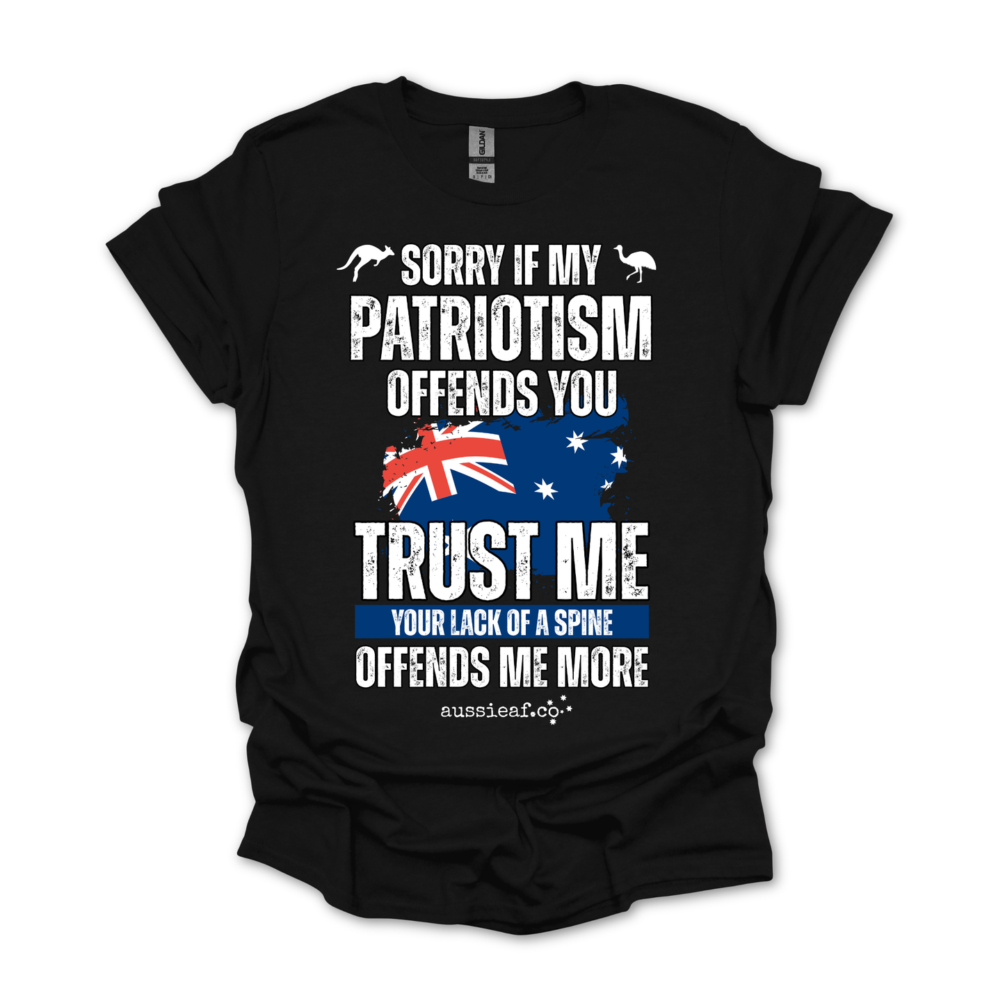 Sorry If My Patriotism Offends You - Australian Flag Unisex FRONT Print Shirt