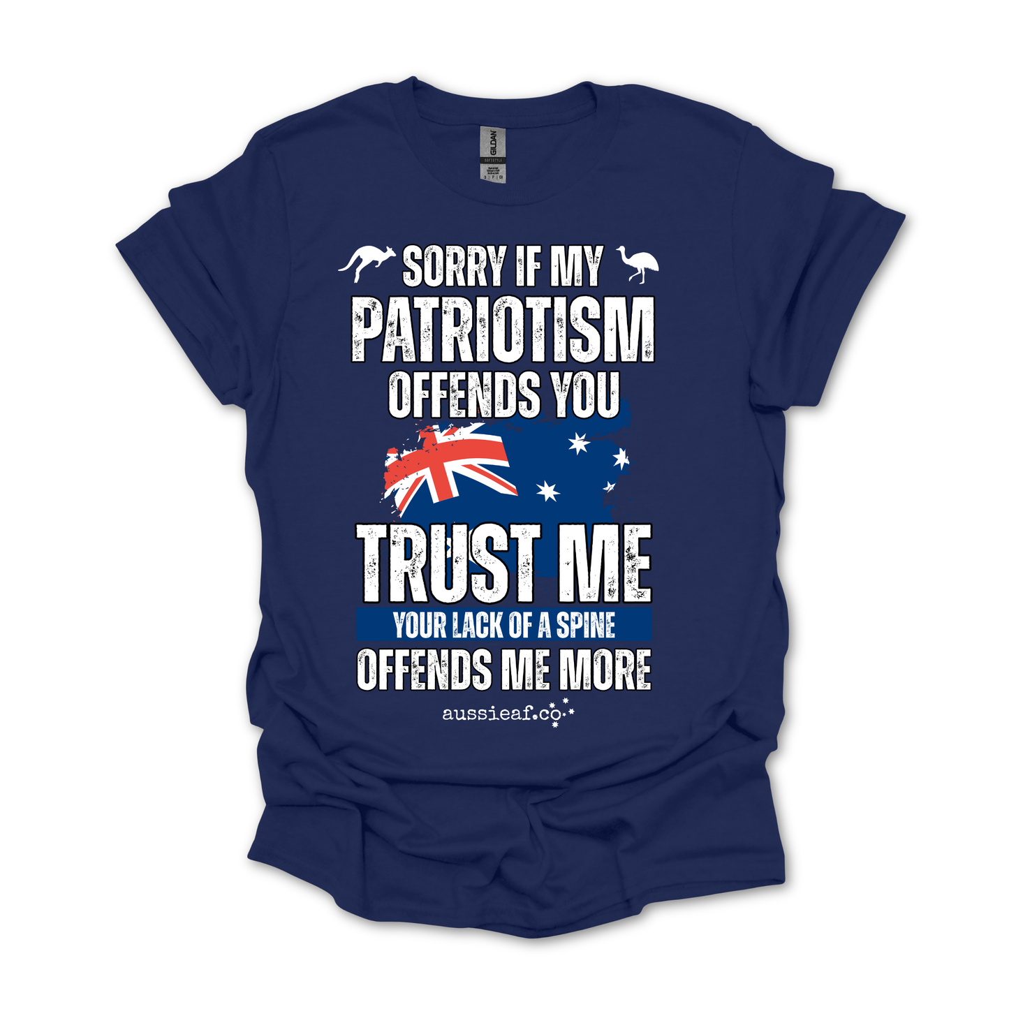 Sorry If My Patriotism Offends You - Australian Flag Unisex FRONT Print Shirt