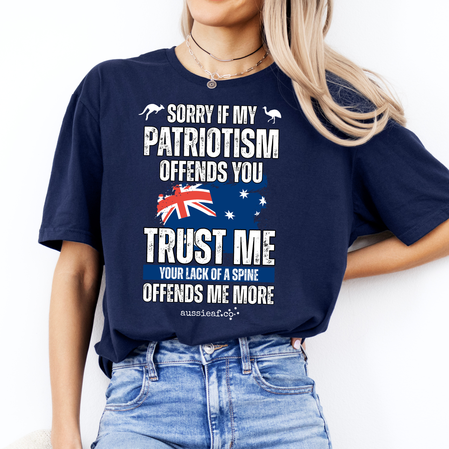 Sorry If My Patriotism Offends You - Australian Flag Unisex FRONT Print Shirt