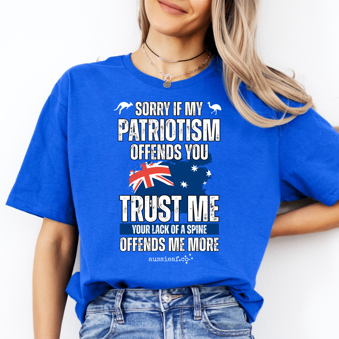 Sorry If My Patriotism Offends You - Australian Flag Unisex FRONT Print Shirt