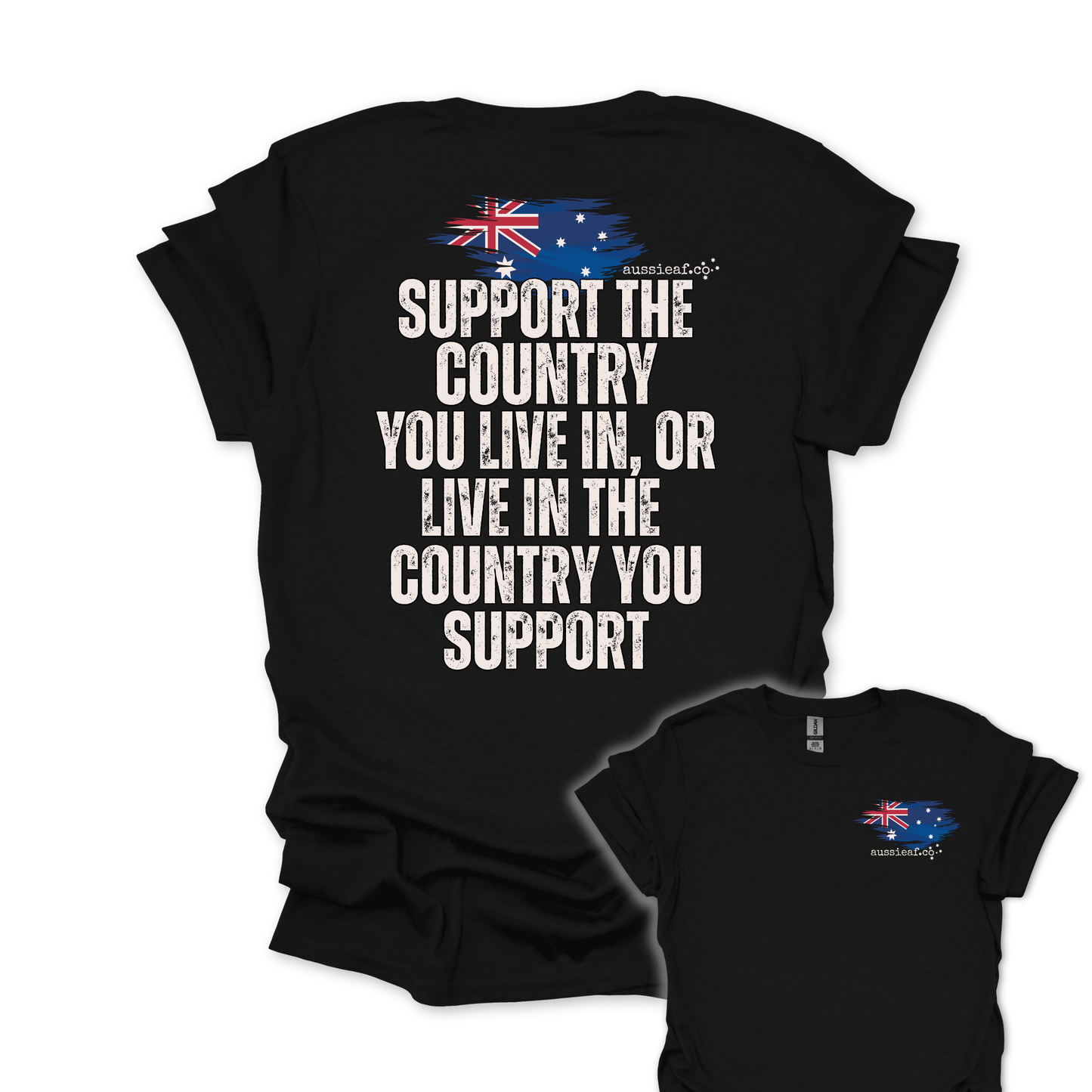Big Fella Fits, Support the Country Unisex BACK & FRONT Printing