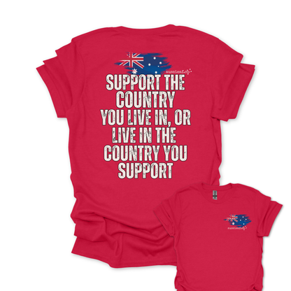 Big Fella Fits, Support the Country Unisex BACK & FRONT Printing