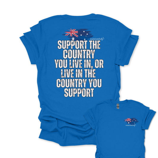 Big Fella Fits, Support the Country Unisex BACK & FRONT Printing