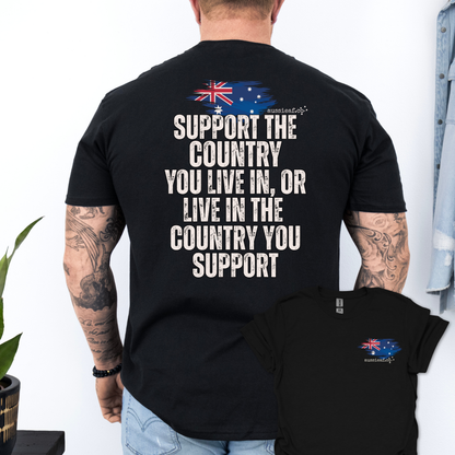 Big Fella Fits, Support the Country Unisex BACK & FRONT Printing