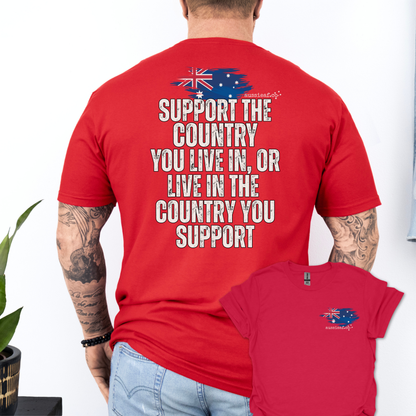 Big Fella Fits, Support the Country Unisex BACK & FRONT Printing