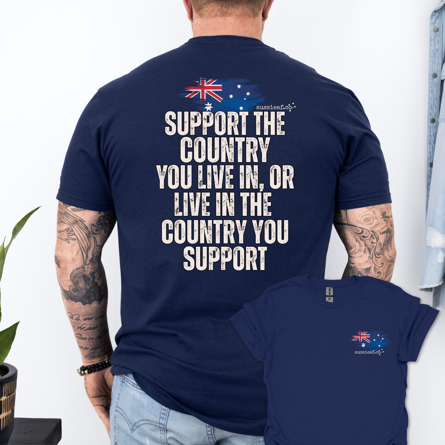 Big Fella Fits, Support the Country Unisex BACK & FRONT Printing