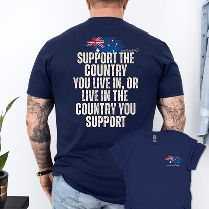 Big Fella Fits, Support the Country Unisex BACK & FRONT Printing