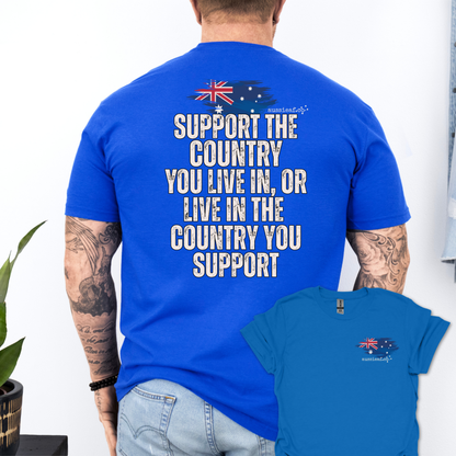 Big Fella Fits, Support the Country Unisex BACK & FRONT Printing