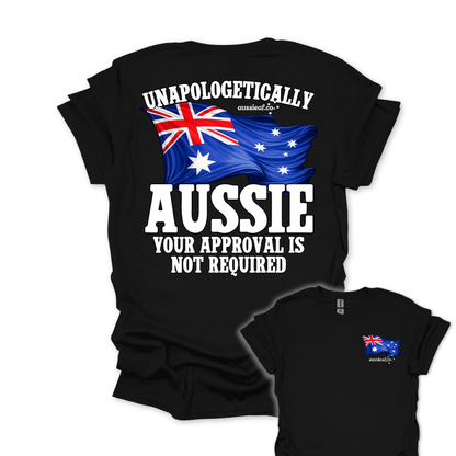 Unapologetically Aussie - Australian Flags Unisex Back & Front Print Shirt