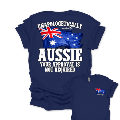 Unapologetically Aussie - Australian Flags Unisex Back & Front Print Shirt