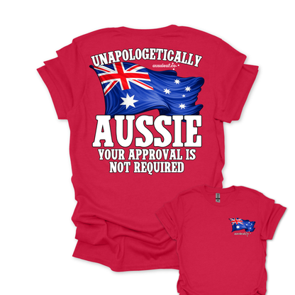 Unapologetically Aussie - Australian Flags Unisex Back & Front Print Shirt