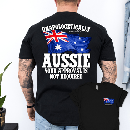 Unapologetically Aussie - Australian Flags Unisex Back & Front Print Shirt
