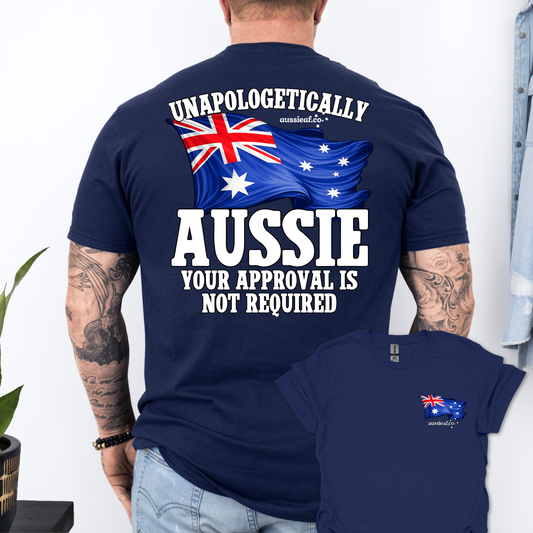 Unapologetically Aussie - Australian Flags Unisex Back & Front Print Shirt