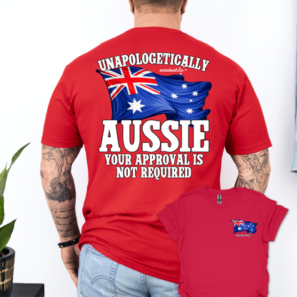 Unapologetically Aussie - Australian Flags Unisex Back & Front Print Shirt