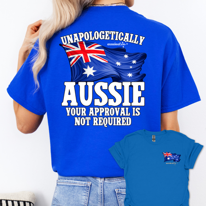 Unapologetically Aussie - Australian Flags Unisex Back & Front Print Shirt