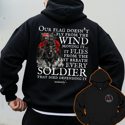 Our Flag Doesn't Fly Because of the Wind... Remembrance Back & Front Print Unisex Heavy Blend™ Hoodie